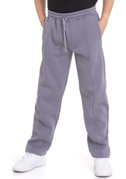 Gri Erkek Çocuk Çima Detaylı Şardonlu Eşofman Altı 21471