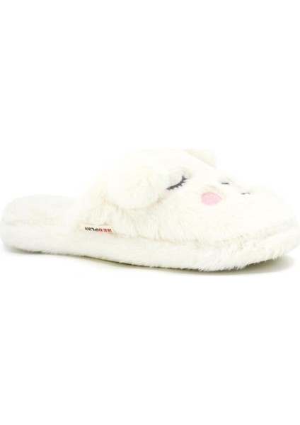 Anne Kız Ev Terliği Rahat Peluş Kuzu Figürlü Kulaklı Tüylü Kışlık Terlik Hayvanlı