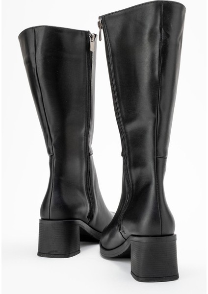 Topuklu Kadın Çizme Siyah Cilt fırsatları