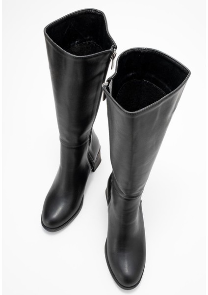 Topuklu Kadın Çizme Siyah Cilt indirimleri