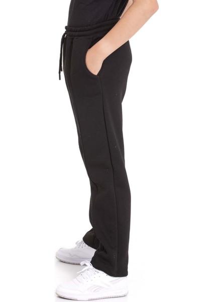 Siyah Erkek Çocuk Çima Detaylı Şardonlu Eşofman Altı 21469 modelleri