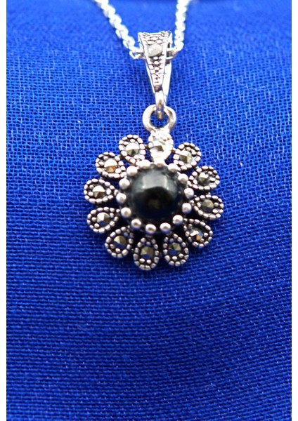 925 Ayar Kadın Oltu Taşı Kadın Kolye SK000102 fiyatları