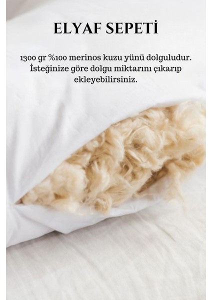 Doğal El Dikişi 50 x 70 cm Organik Yün Yastık