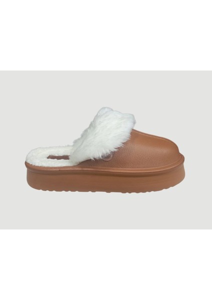 PC-55332 Kadın Içi Peluşlu Terlik Taba