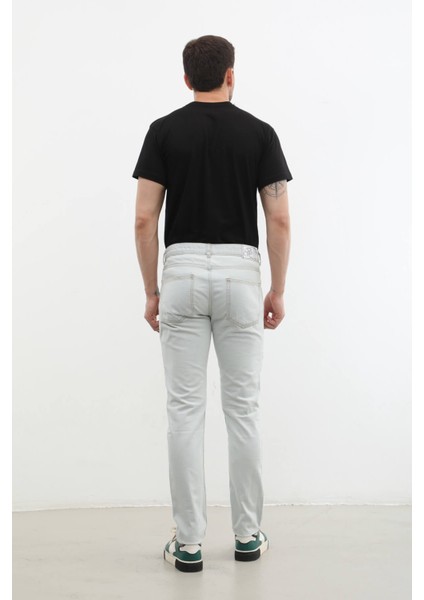 Erkek Yırtık Detaylı Slim Fit Jean Pantolon fırsatları