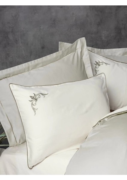 Buğz Cotton Box Çift Kişilik Elit Saten Nevresim Takımı Teresa Bej fiyatları