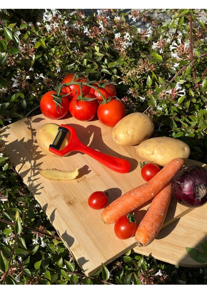 Pırıltılı Kırmızı Sapan Soyacak – Paslanmaz Alman Çeliği, Ergonomik Sap, Yüksek Keskinlik fırsatları