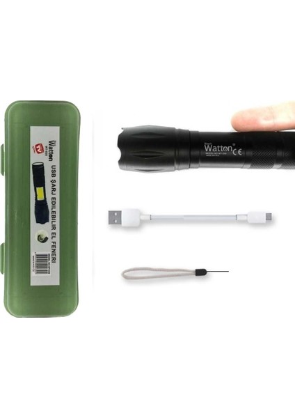 Buğz Powerbank Özellikli Uzun Menzilli El Feneri WT-039 modelleri