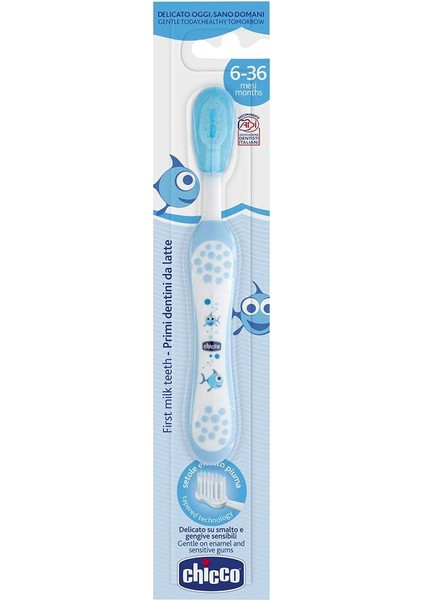 Chicco Ilk Süt Dişi Fırçası Mavi 6-36 Ay