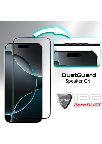 Zero Dust, iPhone 16 Pro için Toz Önleyici Aplikatörlü Temperli Cam Koruma (2 Adet)