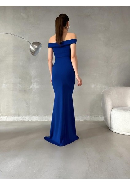 Madonna Yaka Balık Model Krep Kumaş Uzun Elbise 582774 Saks fiyatları