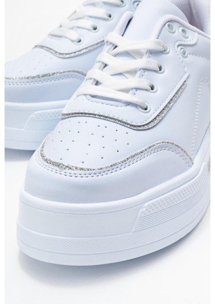 Kadın Taşlı Spor Ayakkabı Beyaz Beyaz modelleri