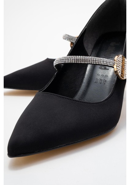 Kadıntaşlı Biyeli Stiletto Ayakkabı; Siyah Zra modelleri