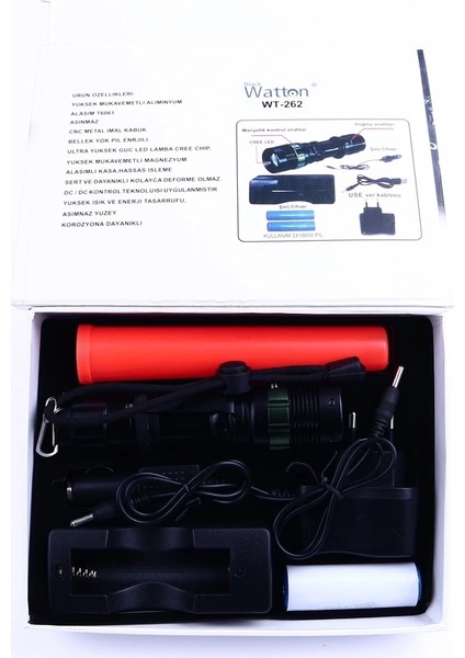 Buğz Sinyalli Acil Durum El Feneri Cree5 WT-262 fiyatları