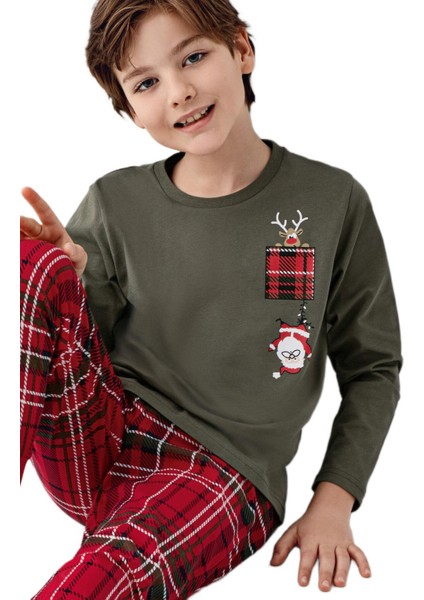 Erkek Çocuk Yeşil Pijama Takımı 3513-2 fiyatları