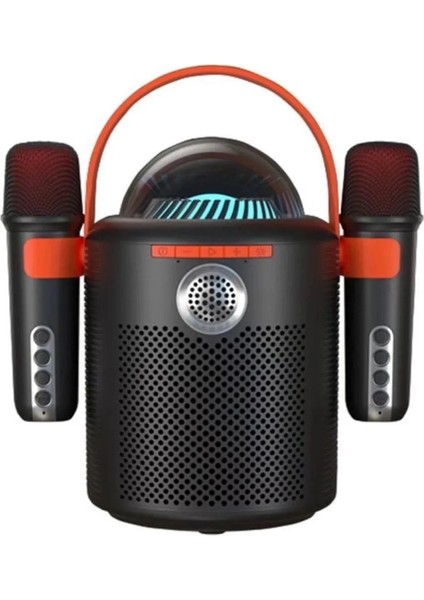 Buğz Bluetooth Aile Parti Seti Kablosuz Çift Mikrofon 6 Ses Degıstırme Siyah