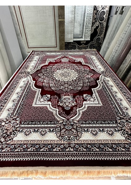 Etnik Desen Halı Bordo Renk Argın Halı