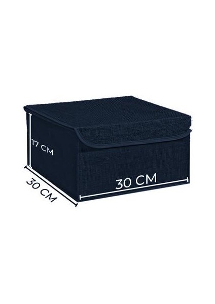 Kare Saklama Kutusu Çok Amaçlı Kapaklı Düzenleyici Lacivert fiyatları