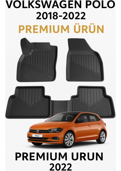 Volkswagen Polo 2017-2022 Uyumlu 3D Havuzlu Oto Paspas Premium