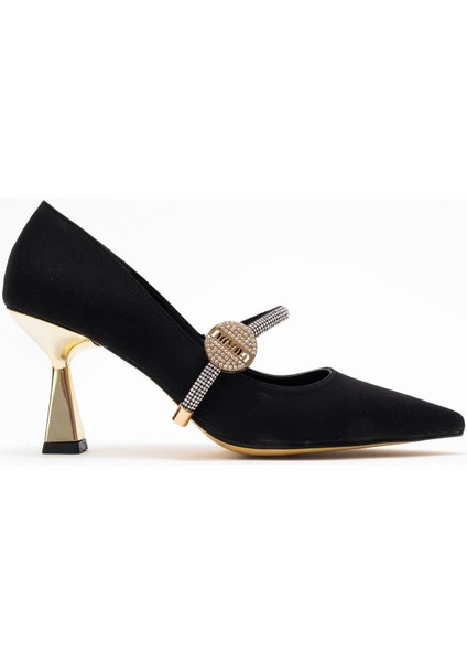 Kadıntaşlı Biyeli Stiletto Ayakkabı; Siyah Zra fiyatları