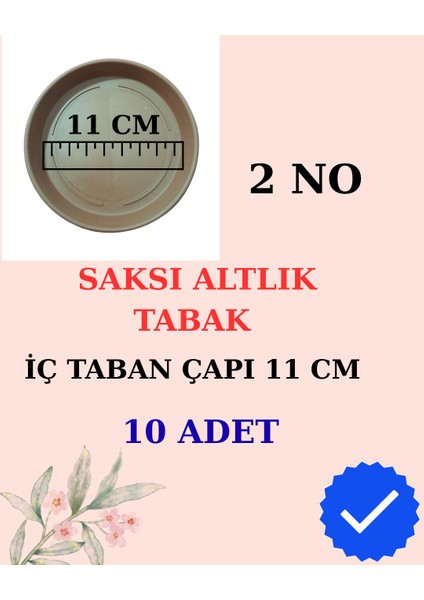 Saksı Altlık Tabak - 10 Adet - 2 No