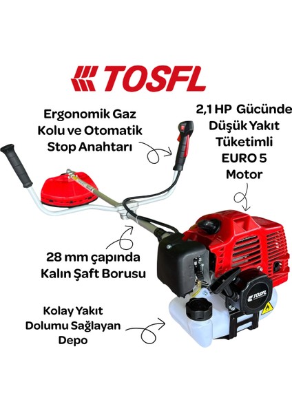 TF5201CSE Motorlu Tırpan Yan Tip