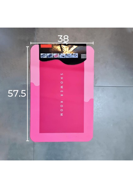 Tekli Banyo Paspası Kaymaz Taban Pembe modelleri