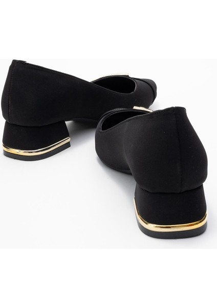 Kadın Tokalı Topuklu Ayakkabı; Siyah Zra fırsatları