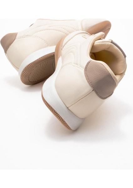 Bağcıklı Kadın Spor Ayakkabı; Bej Vizon fırsatları