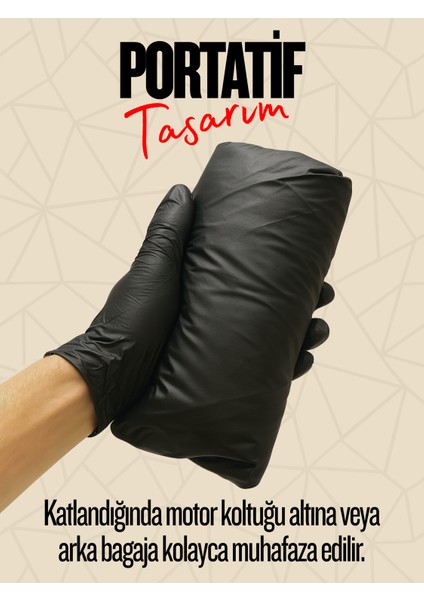 Kuba Cg 50 Motor Branda Siyah Su Geçirmez Topcase Çanta Uyumlu Logolu Motosiklet Brandası