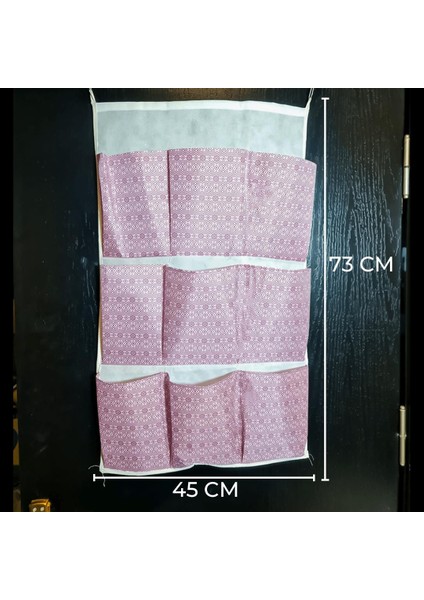 Kapı Arkası Cepli Organizer Sepet Düzenleyici 9 Bölmeli Pembe fiyatları