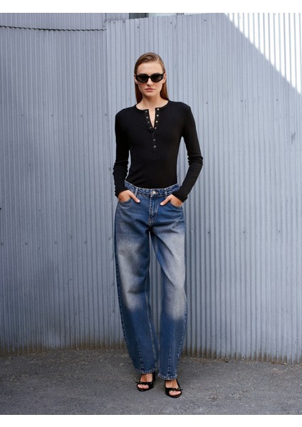 32024 Çıtçıtlı Modal Karışımlı Top-Siyah indirimleri