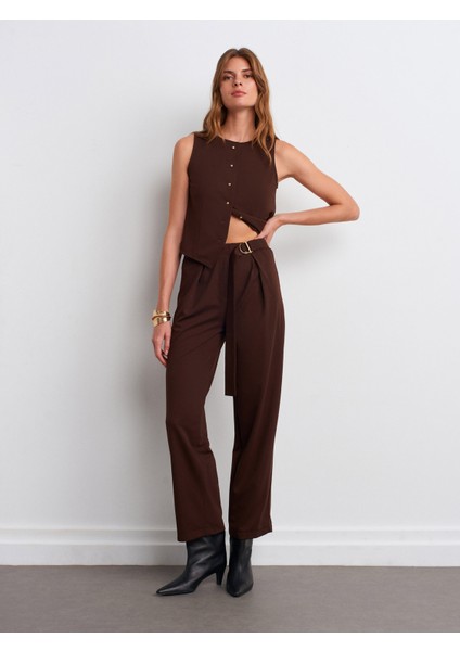 72189 Kemerli Pantolon-Kahve modelleri