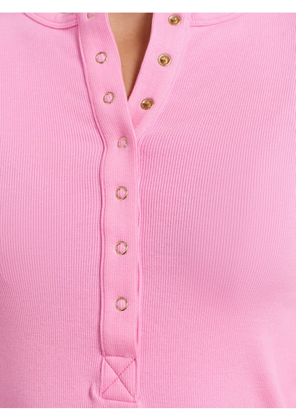 32024 Çıtçıtlı Modal Karışımlı Top-Pembe fırsatları