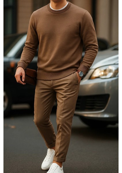 Erkek Uzun Kollu Kışlık Comfort Kahve Bol Sweatshirt fırsatları