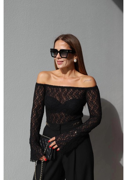 Siyah Dantel Bluz indirimleri