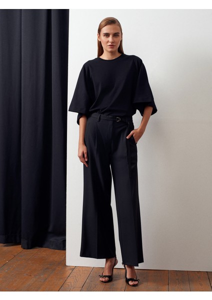 32210 %100 Pamuk Yarasa Kol T-Shirt-Siyah indirimleri