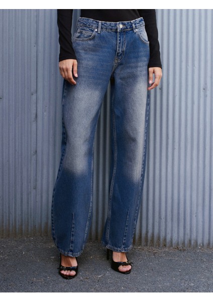 72062 Bol Kesim Denim Pantolon-Tint indirimleri