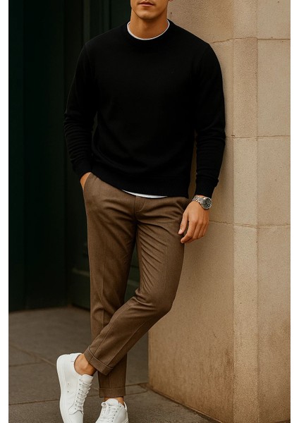 Erkek Uzun Kollu Kışlık Comfort Siyah Bol Sweatshirt fiyatları