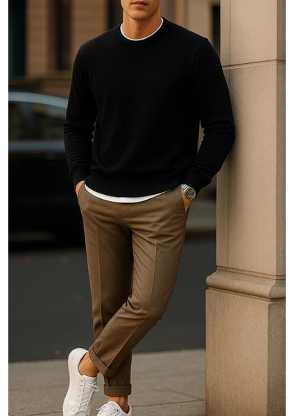 Erkek Uzun Kollu Kışlık Comfort Siyah Bol Sweatshirt indirimleri