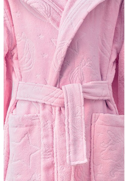 Girl Unicorn Kapüşonlu Kadife Çocuk Bornozu 3/4 Yaş indirimleri