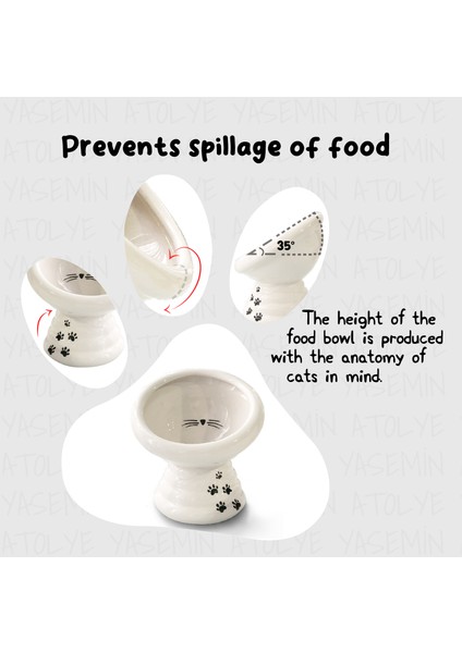 Kedi Mama Kabı, Yüksek,renkli, El Yapımı, indirimleri