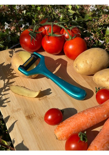 Pırıltılı Turkuaz Sapan Soyacak – Paslanmaz Alman Çeliği, Ergonomik Sap, Yüksek Keskinlik fiyatları