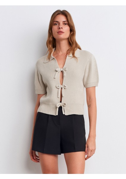 10809 Fiyonklu Triko Top-Taş