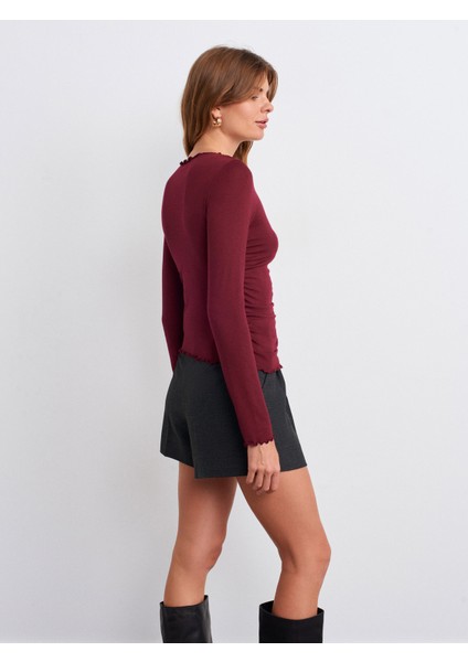 32112 Büzgülü Top-Bordo fiyatları