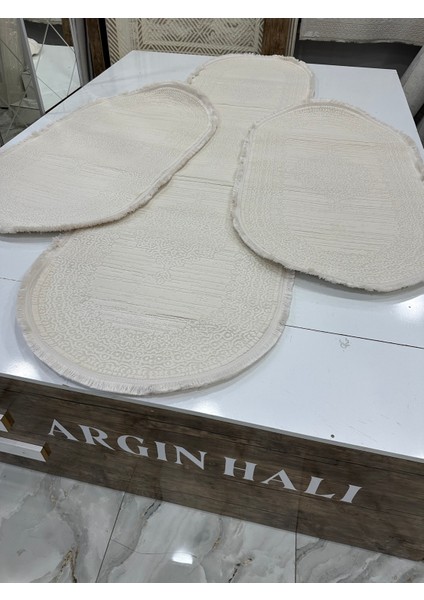 Oval Yatak Odası Halısı Akrilik 3'lü Set Argın Halı