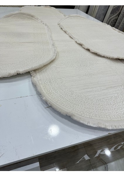 Oval Yatak Odası Halısı Akrilik 3'lü Set Argın Halı modelleri
