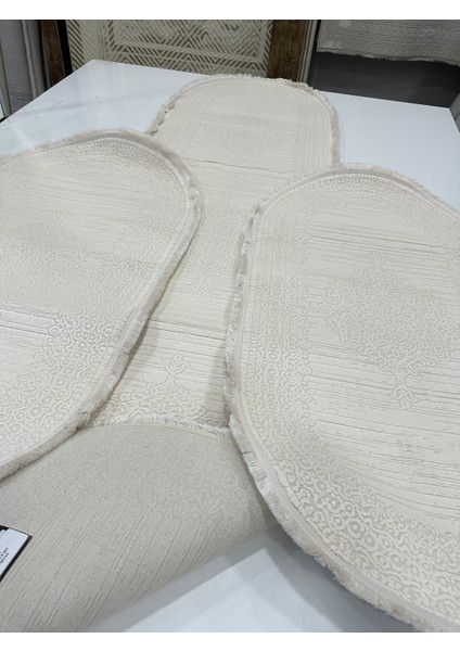 Oval Yatak Odası Halısı Akrilik 3'lü Set Argın Halı indirimleri