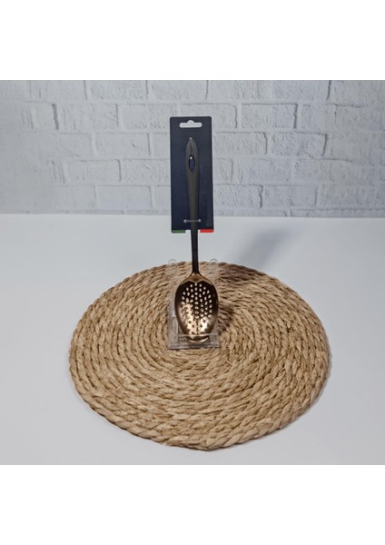 Lüx Gold Metal Delikli Sos Kevgiri Paslanmaz Çelik Siyah fiyatları