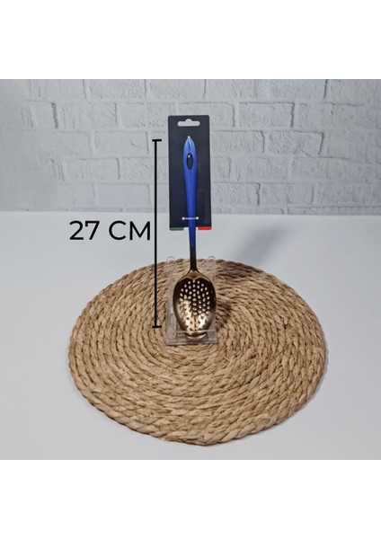 Lüx Gold Metal Delikli Sos Kevgiri Paslanmaz Çelik Mavi fiyatları